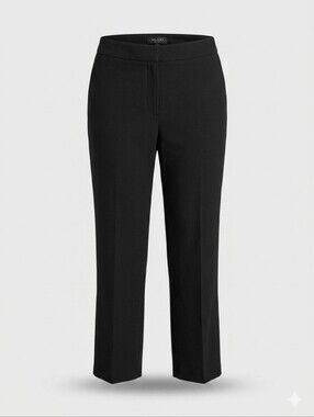 925 Talbots Plus Petite Black Tailored Cropped Trousers Ankle Pants 16WP